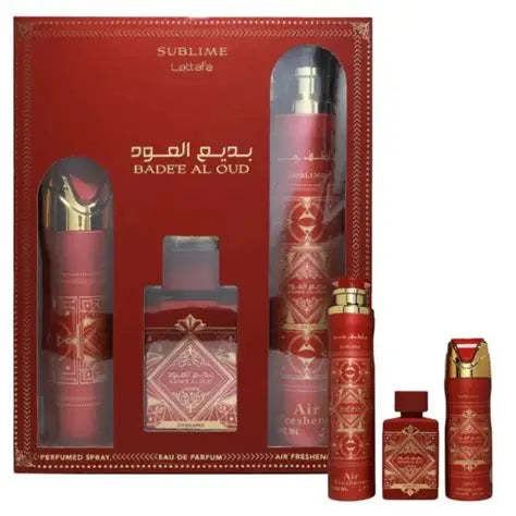 Lattafa Estuche Bade Oud Sublime 3 Piezas Unisex Eau De Parfum 100 Ml Original