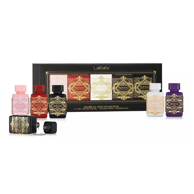Lattafa Set Miniatura  Badee al Oud Collection (5 pzas) 5 ml Edp  Original