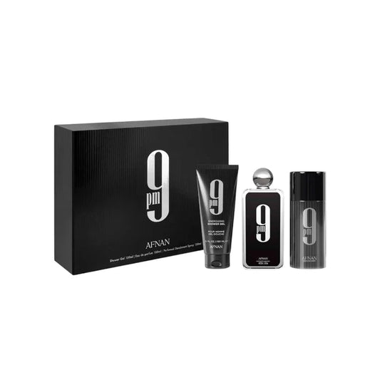 Afnan 9 Pm Estuche 3 piezas Men Eau De Parfum 100 +200+150 ml Original